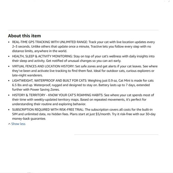 Tractive Smart Cat GPS Tracker (Brown) - NEW IN OPEN BOX! - Picture 9 of 9